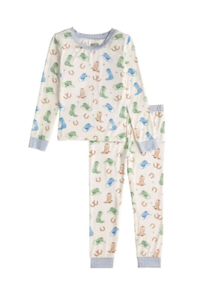 Girl/Boy Cowboy Print Pajamas