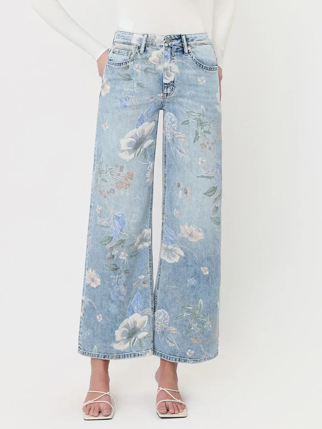 Super High Rise Floral Vintage Flare Jeans