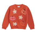 Pumpkin and Flower Crewneck Sweater