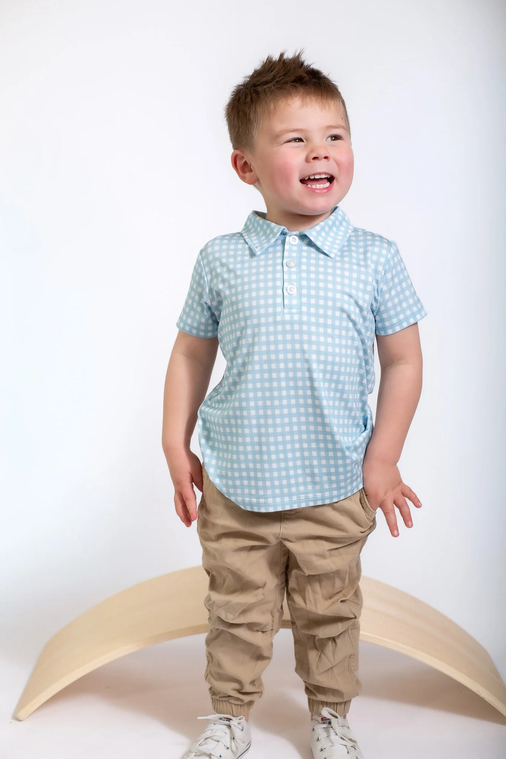 Goosies Polo - Blue Gingham