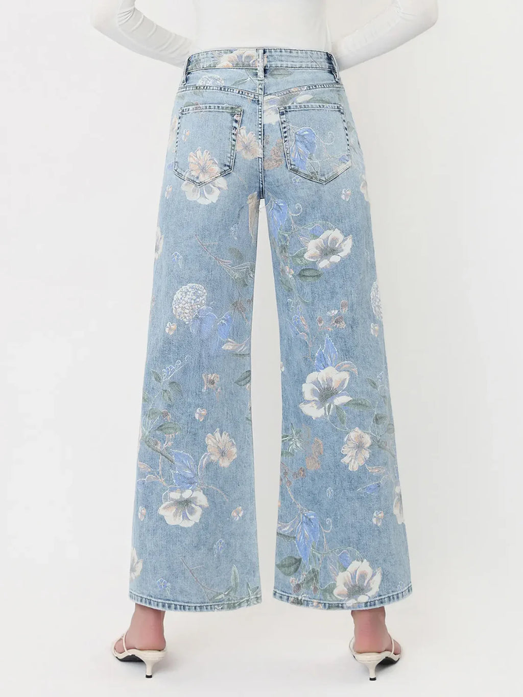 Super High Rise Floral Vintage Flare Jeans