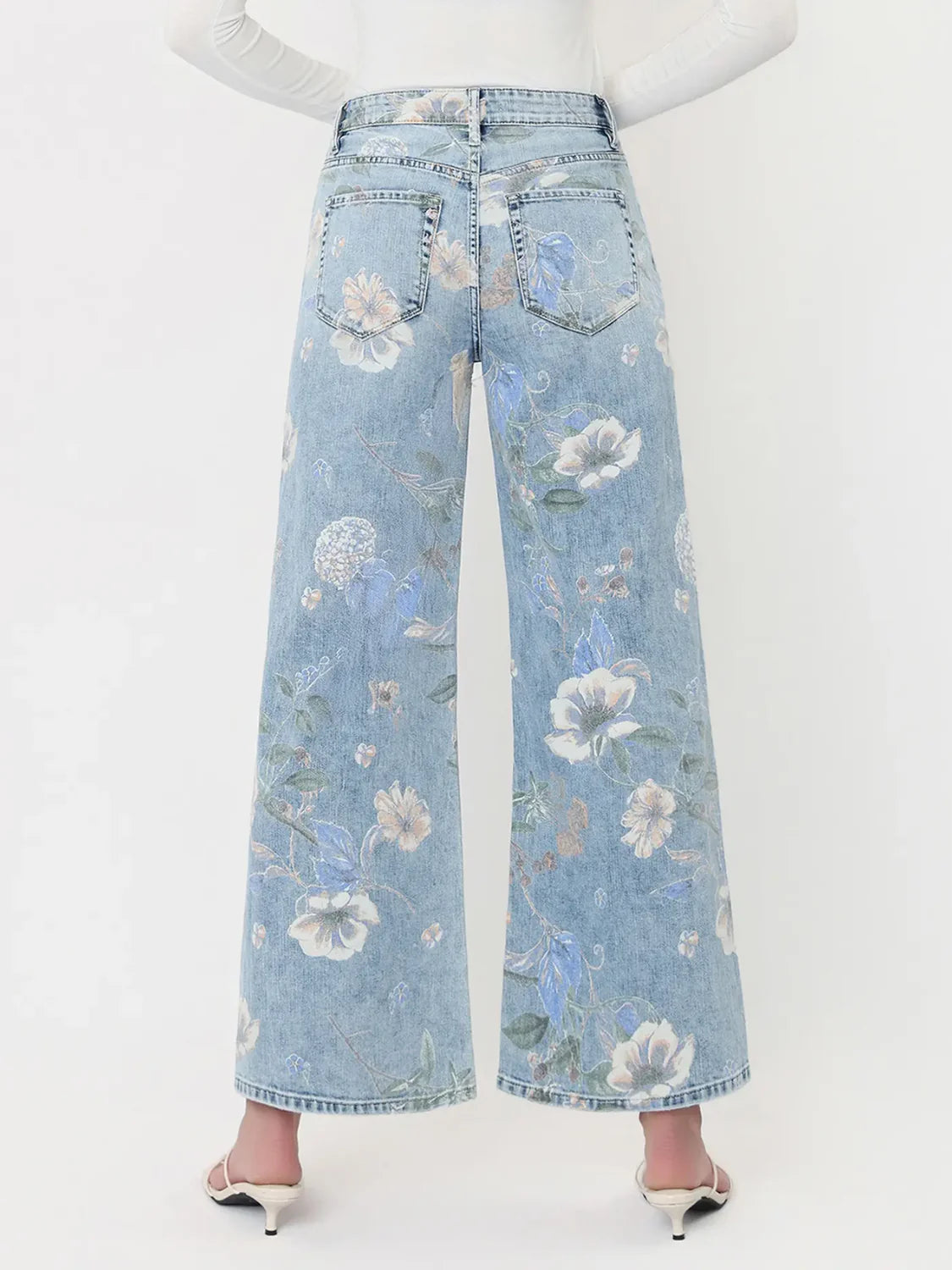 Super High Rise Floral Vintage Flare Jeans