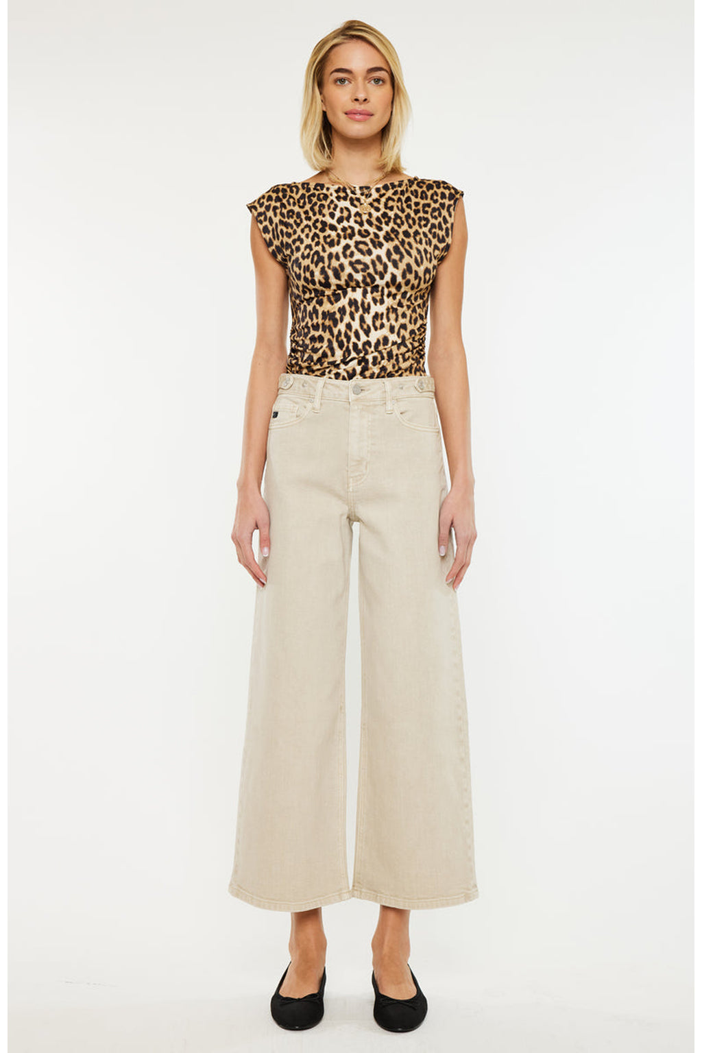 Calla Ultra High Rise Cropped Wide Leg Jeans