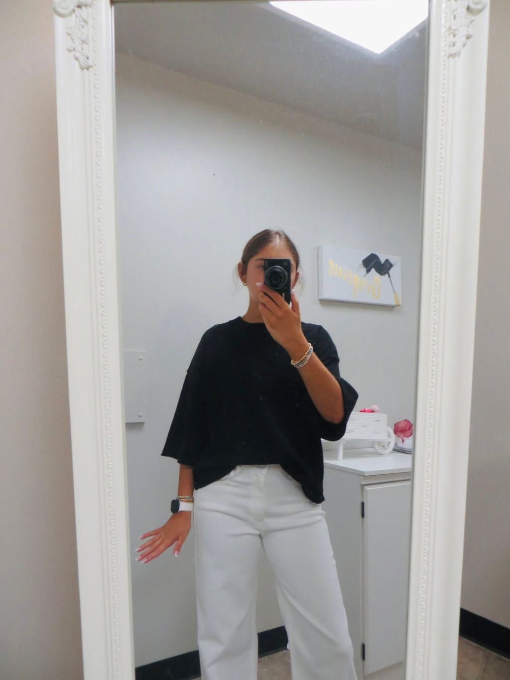Lightweight S/S Oversized Sweater - Black