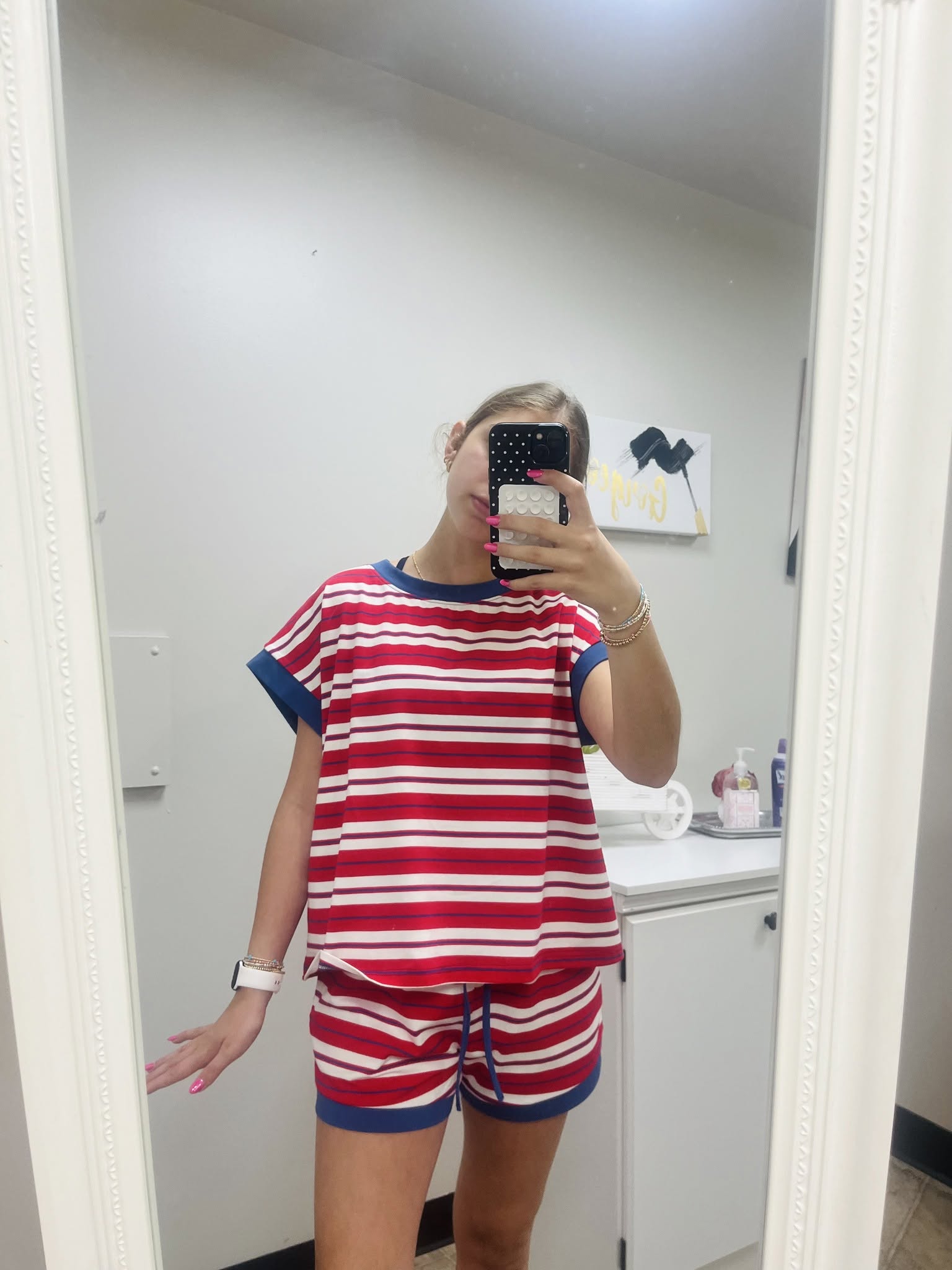 Americana Striped Lounge Set