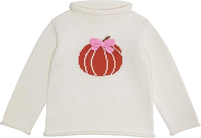 Bow Pumpkin Rollneck Sweater