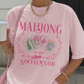 Mahjong Social Club Tee - Pink