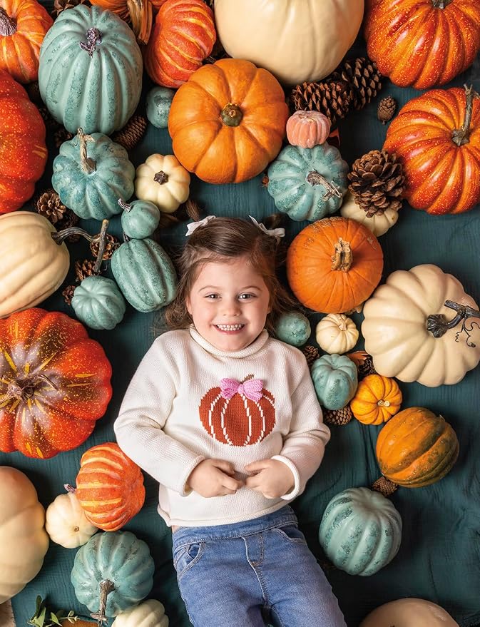 Bow Pumpkin Rollneck Sweater