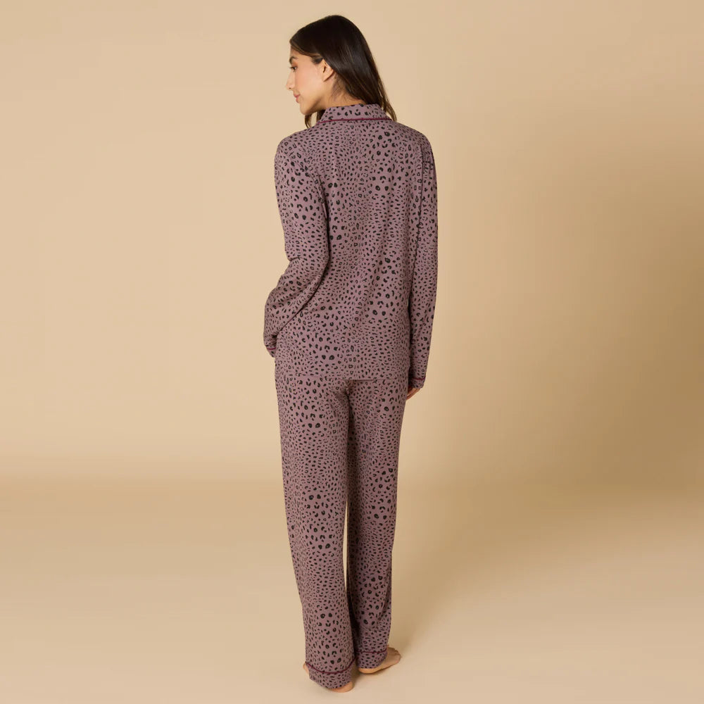 Aria Slim Notch Collar PJ Set - Wild Drift Wood
