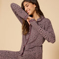 Aria Slim Notch Collar PJ Set - Wild Drift Wood