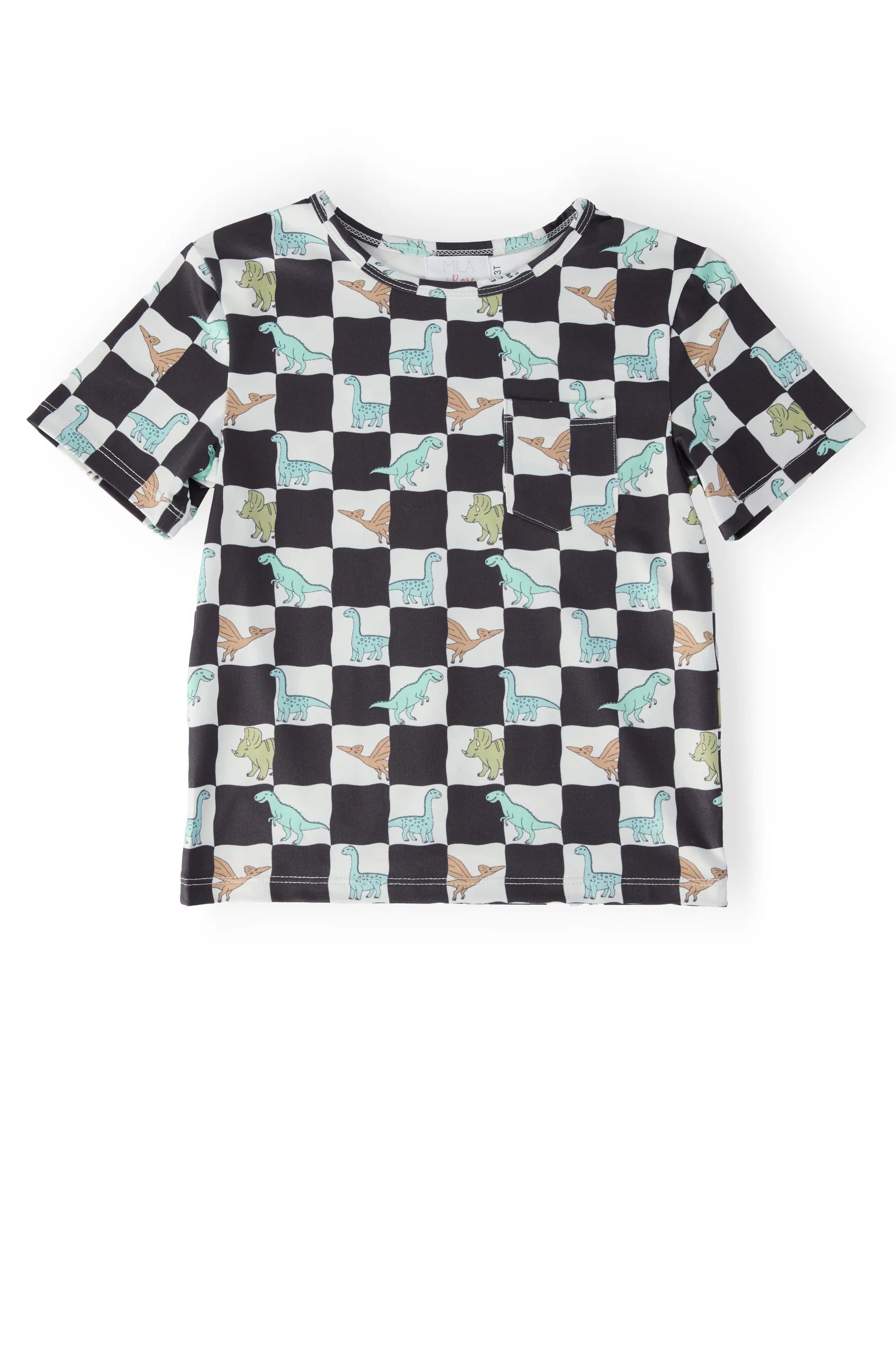 Dino Checkers S/S Pocket Tee