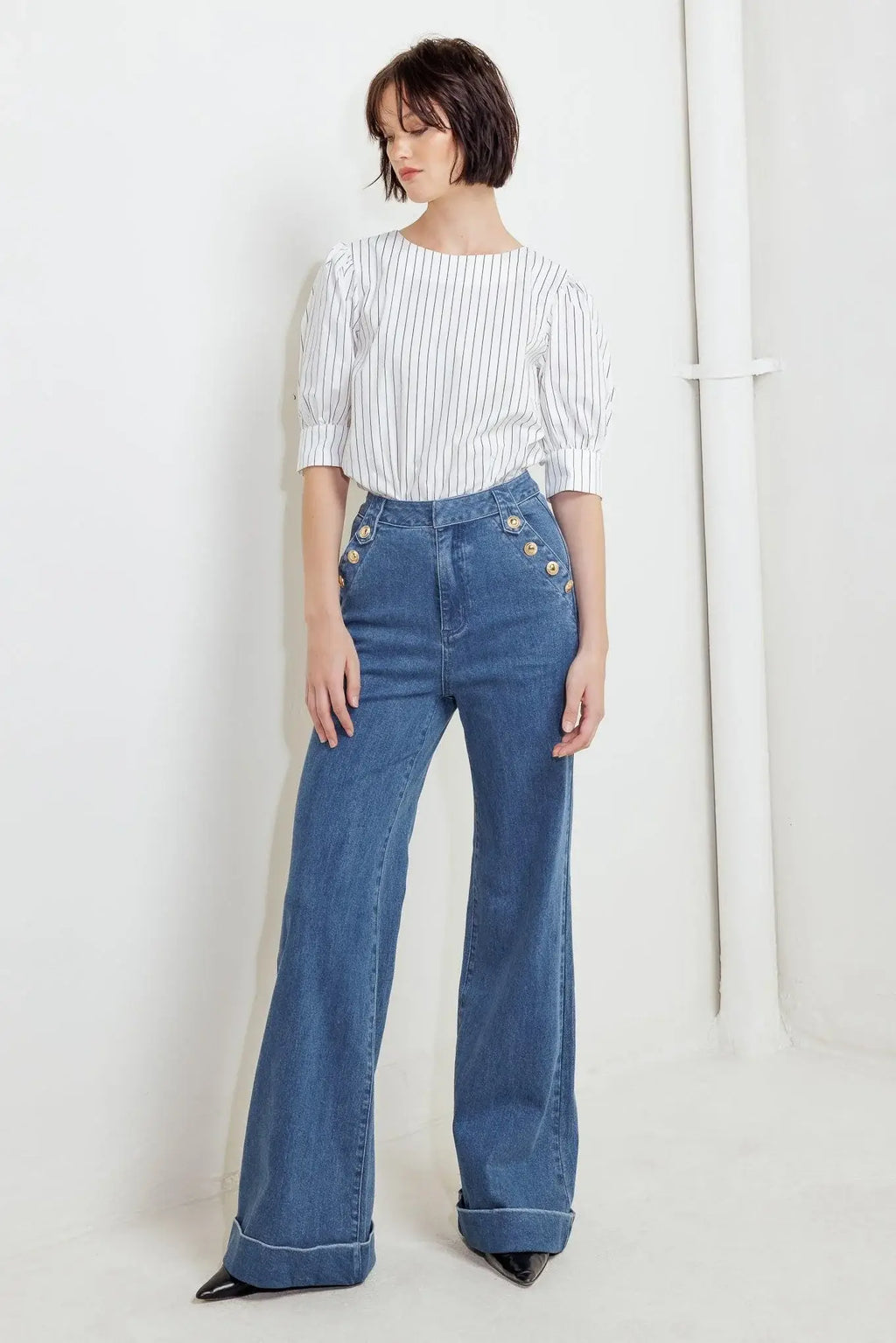 A Washed Denim Pant