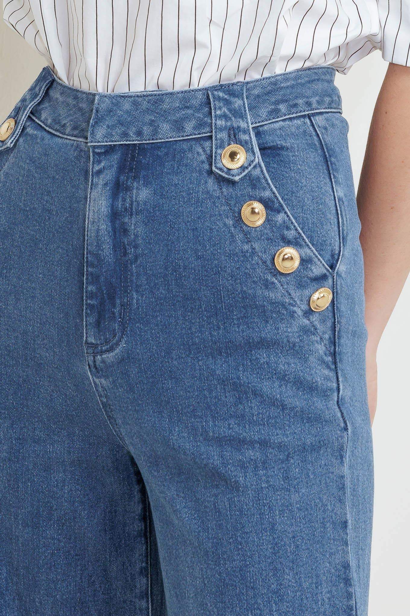 A Washed Denim Pant
