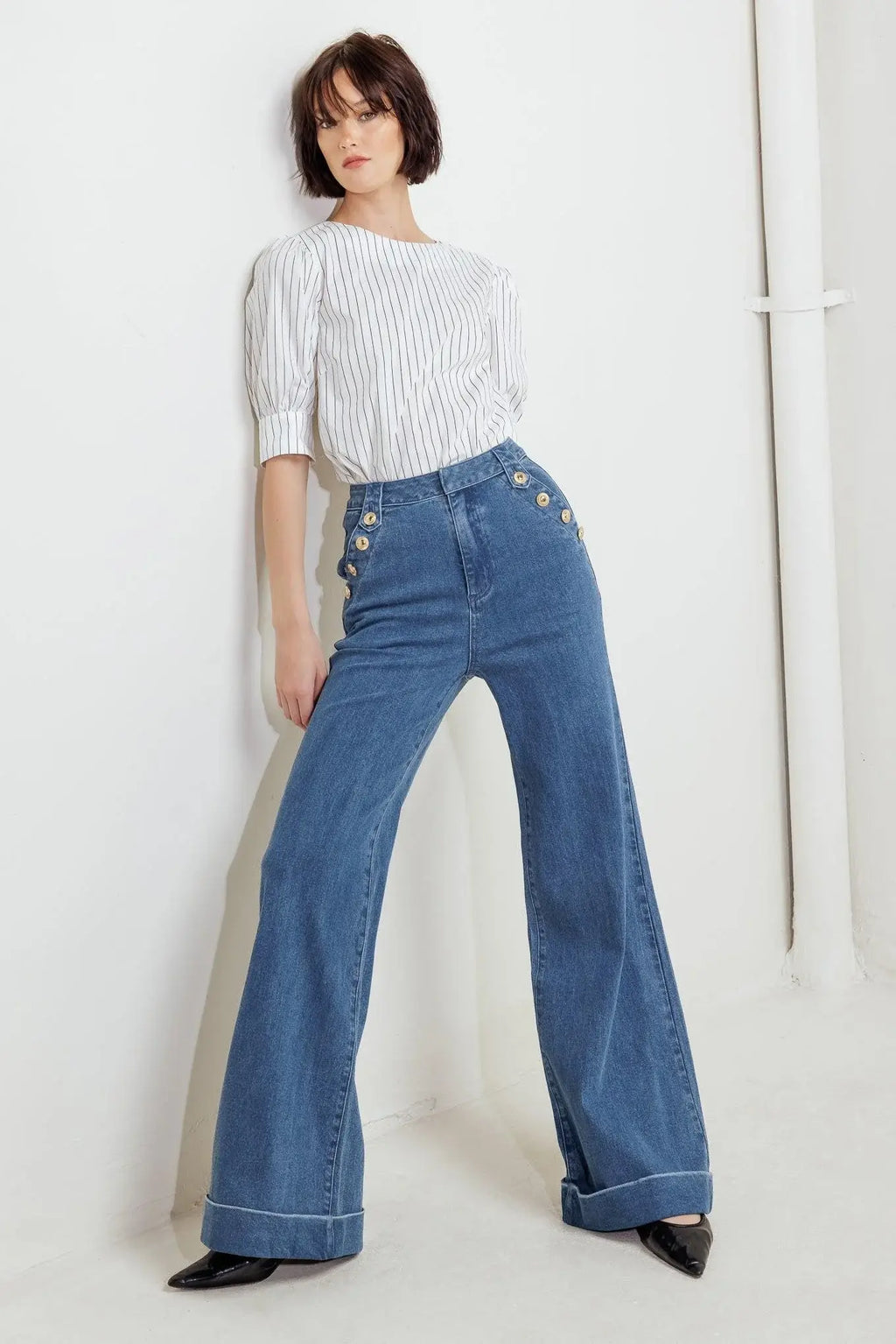 A Washed Denim Pant