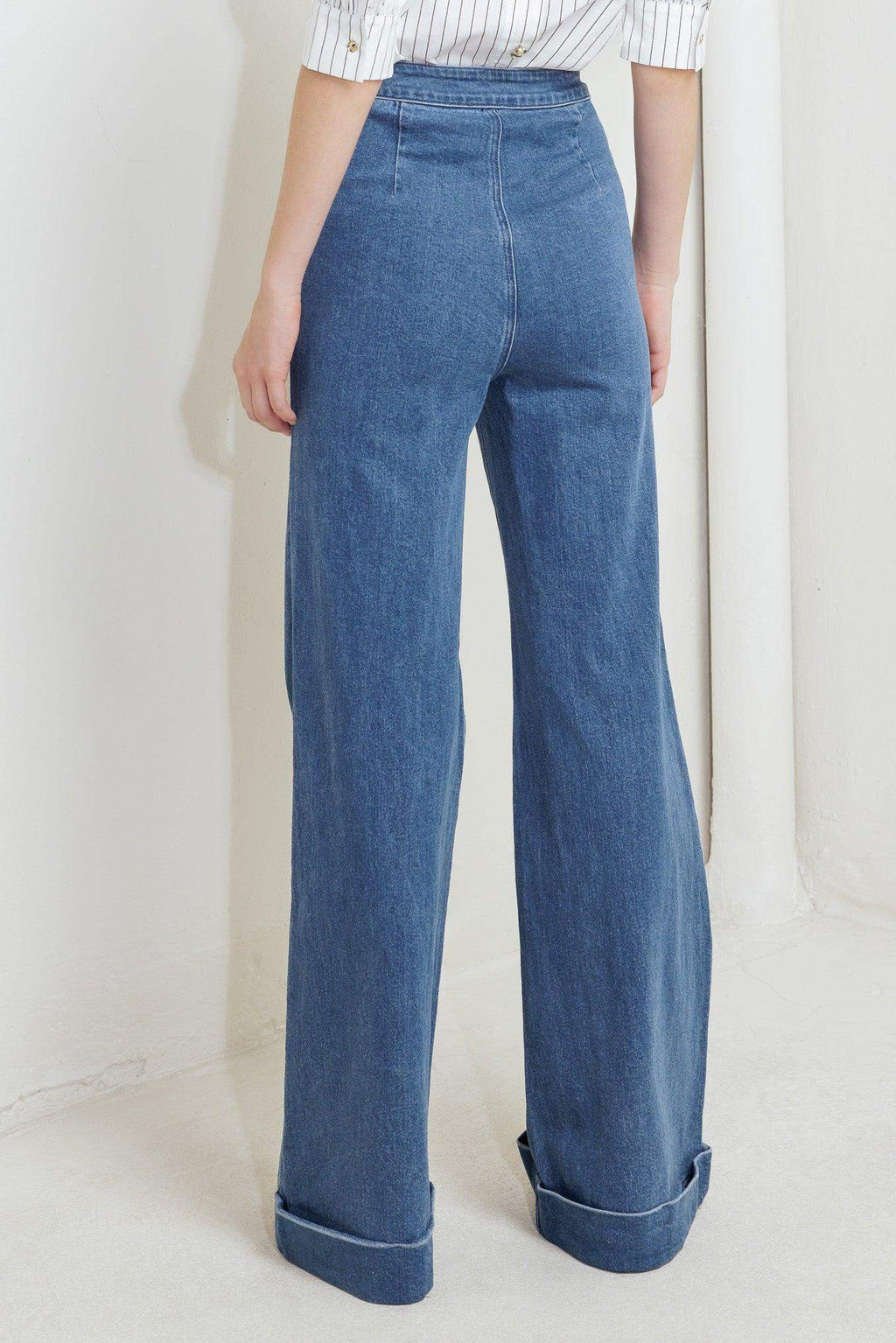 A Washed Denim Pant