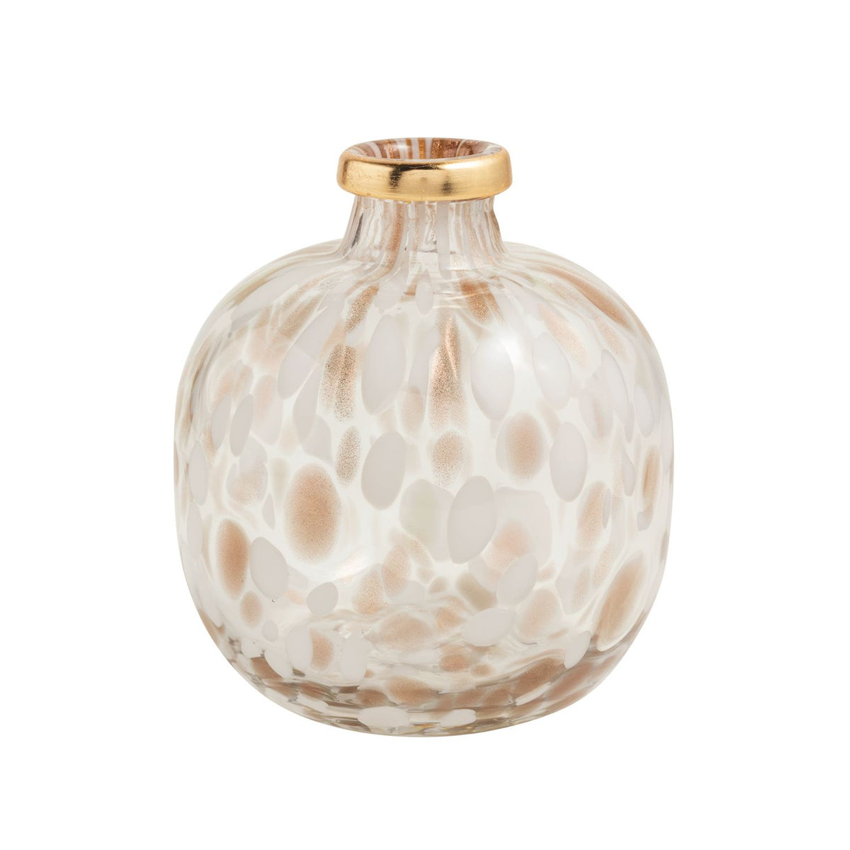 Large White & Gold Tortoise Vase