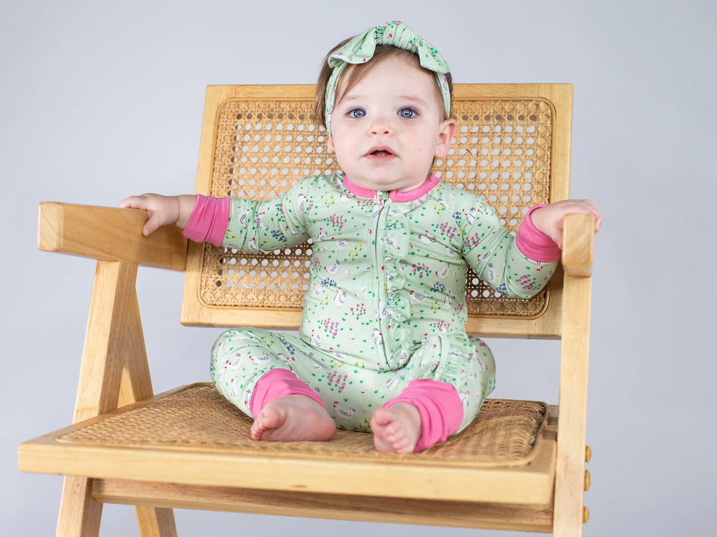 Goosies Zip Pajamas - Spring Chicken