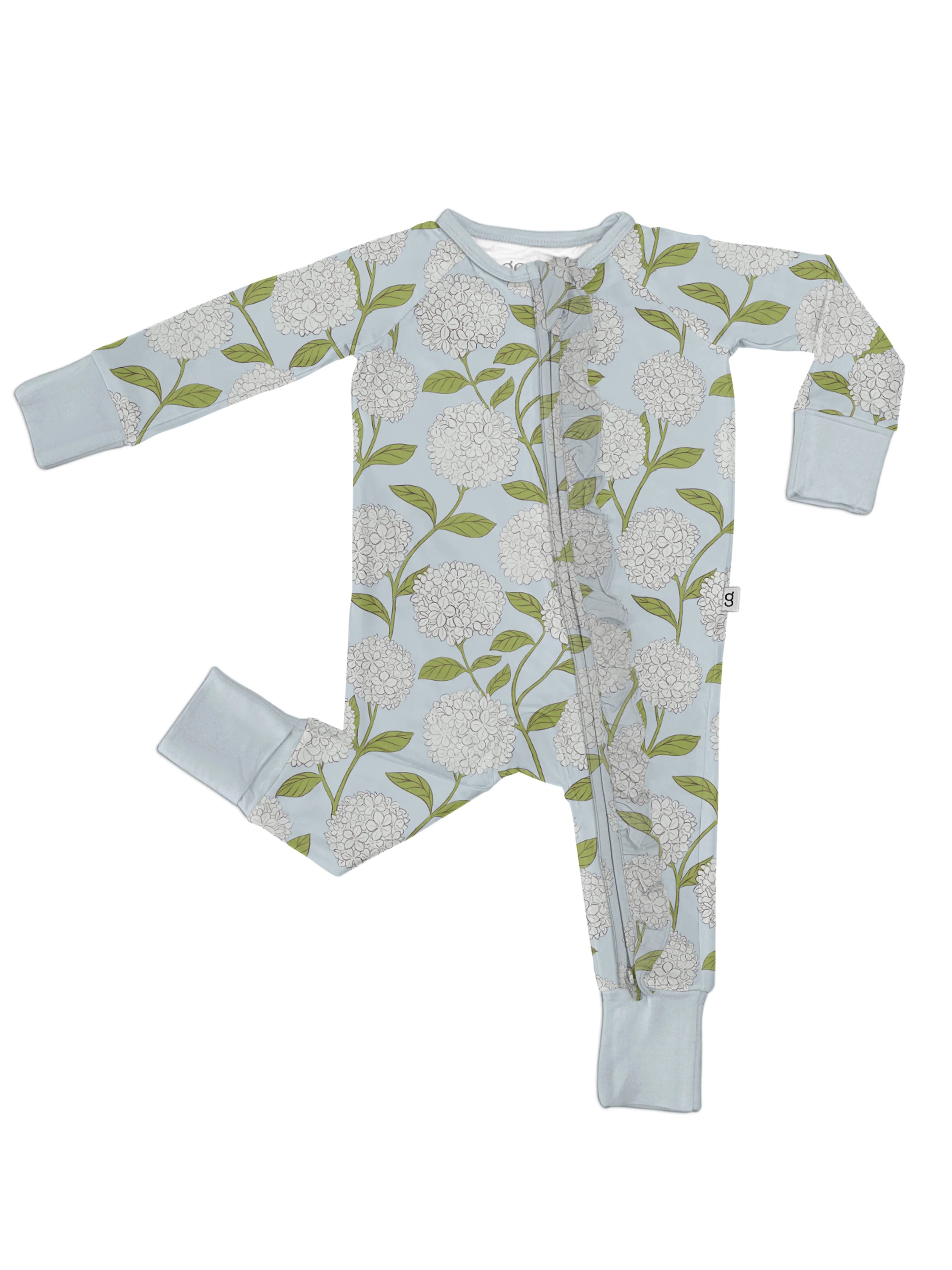 Goosies Zip Pajamas - Hydrangeas