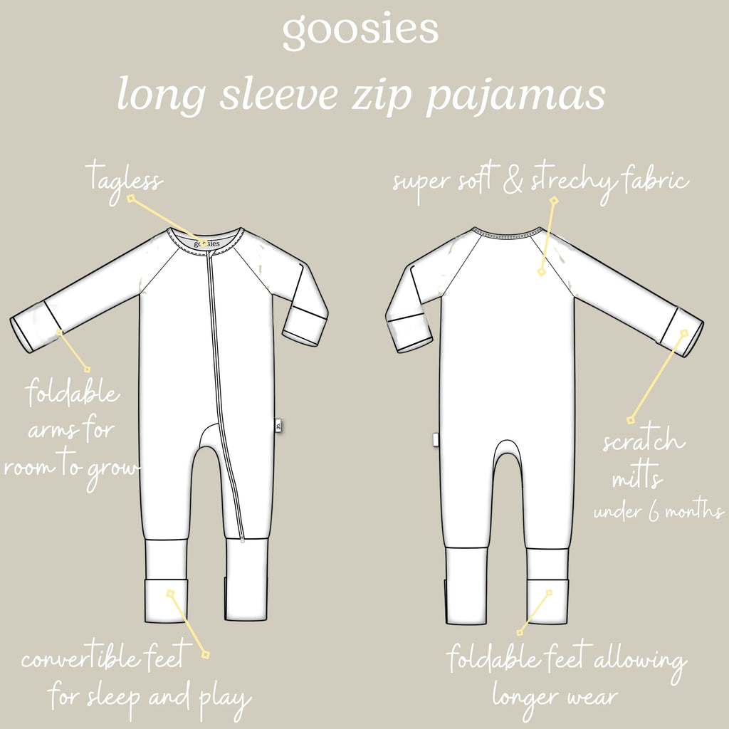 Goosies Zip Pajamas - Spring Chicken