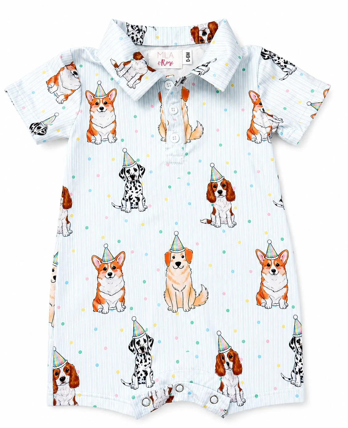 Boys Party Pup Shorty One-Piece/Polo
