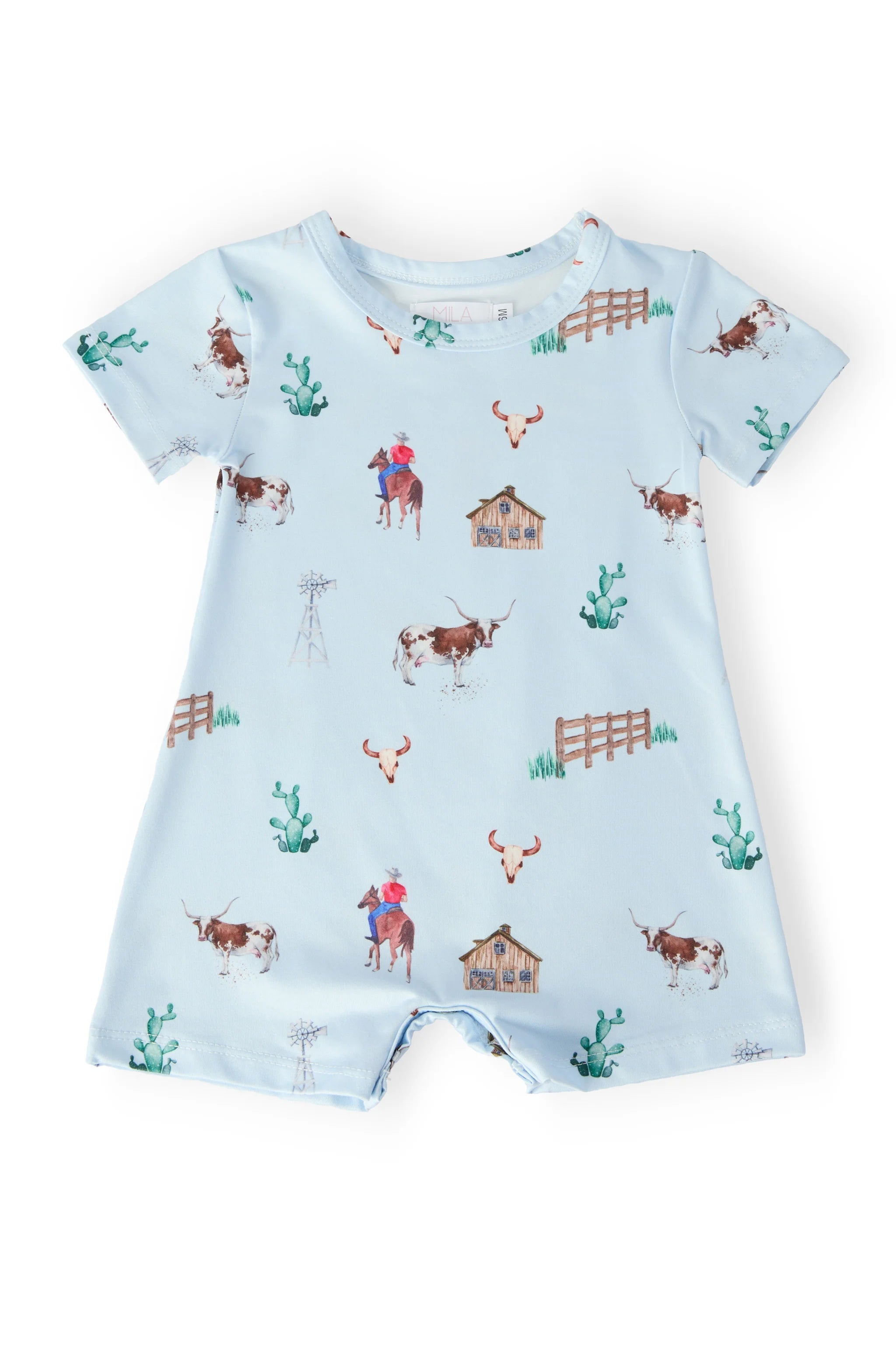 Boys Ranch Hand S/S Shorty One-Piece/Pocket Tee