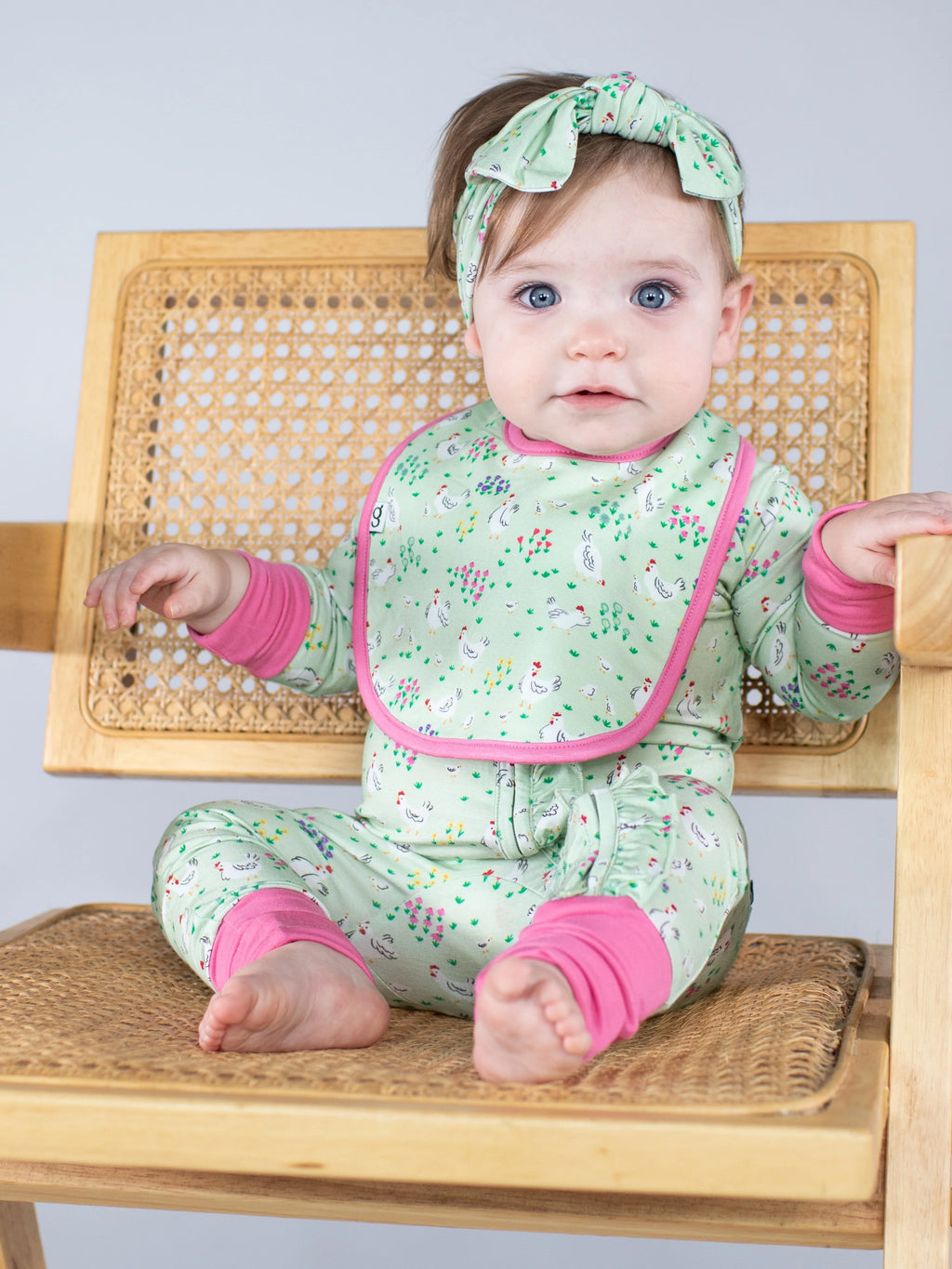 Goosies Zip Pajamas - Spring Chicken