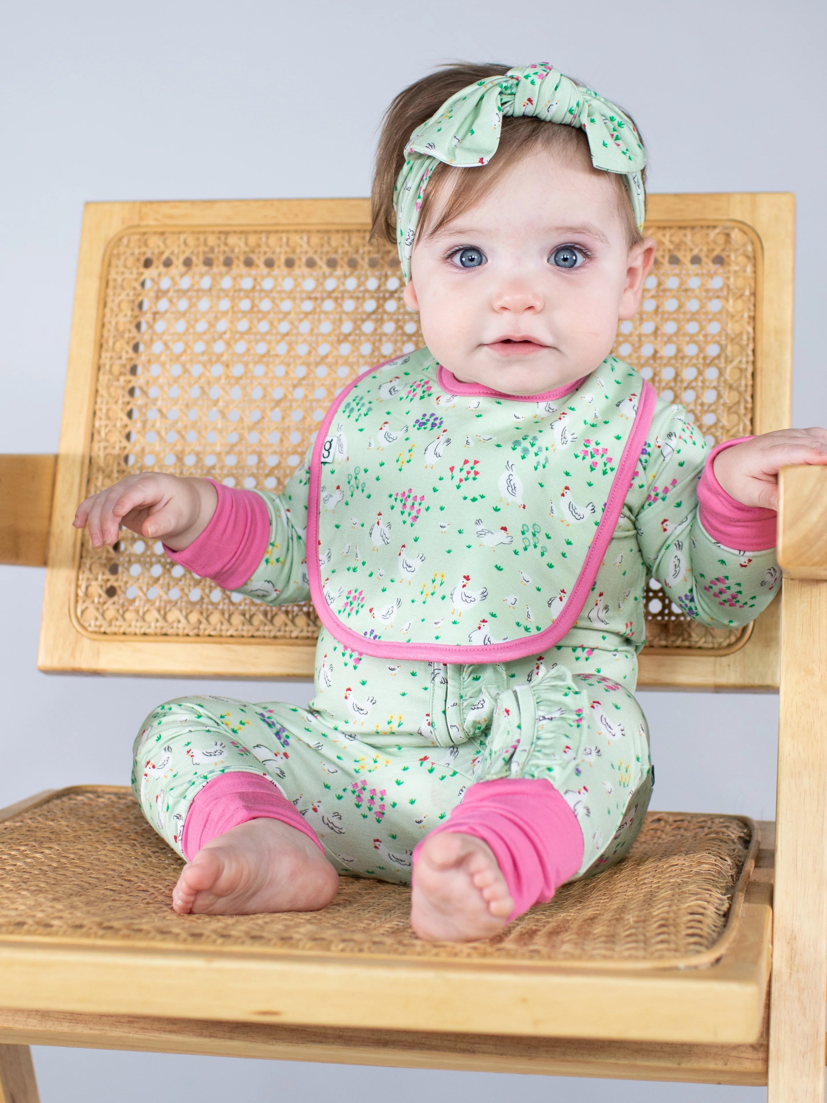 Goosies Zip Pajamas - Spring Chicken