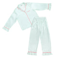 Striped Ruffle Pj Set with Velvet Rick Rack