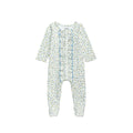 White Ditsy Floral Ruffle Sleeper