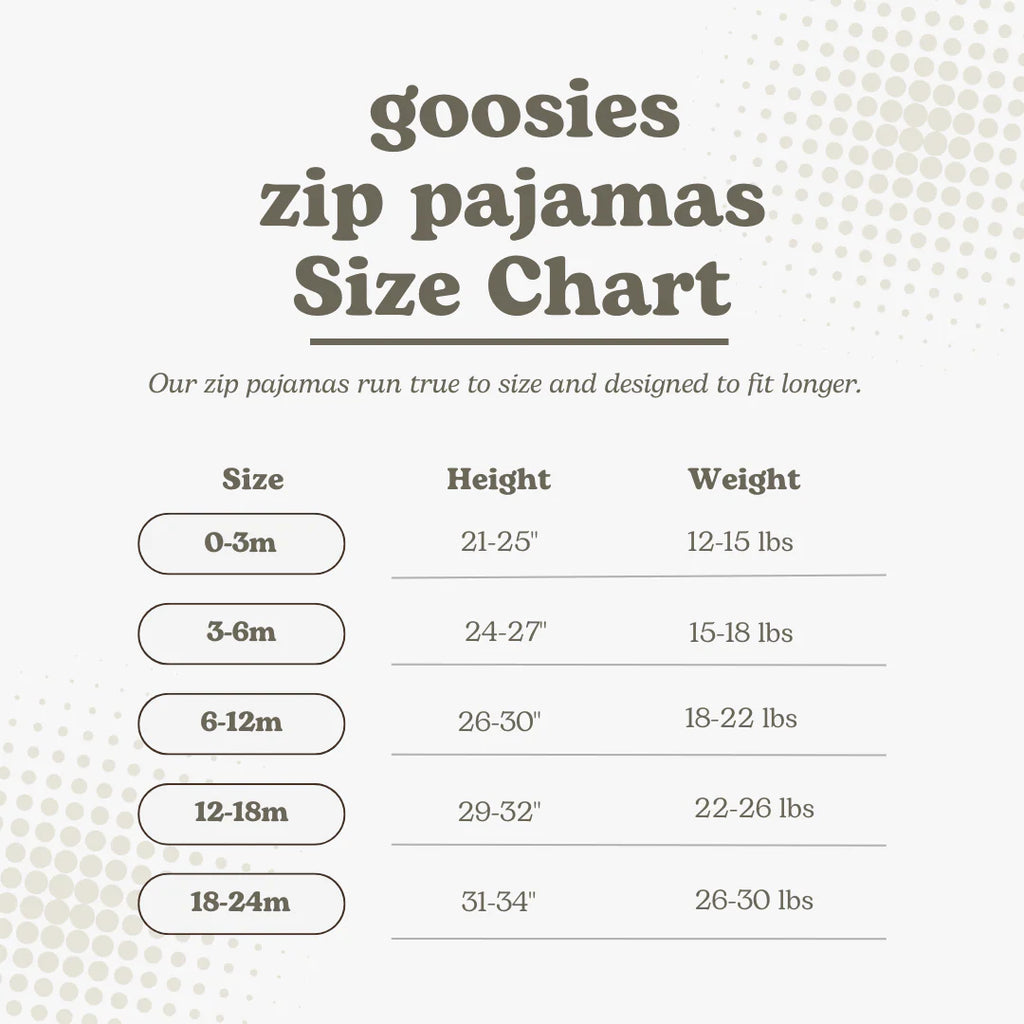 Goosies Zip Pajamas - Hydrangeas