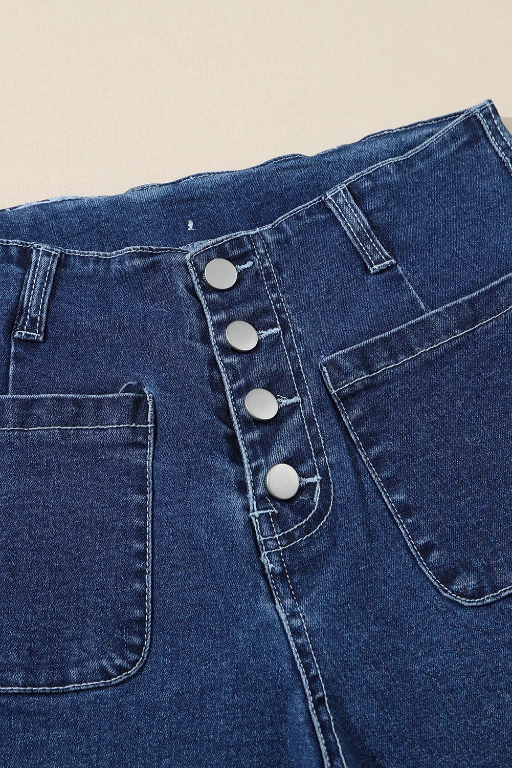 Sail Blue High Waist Wide Leg Cropped Jeans