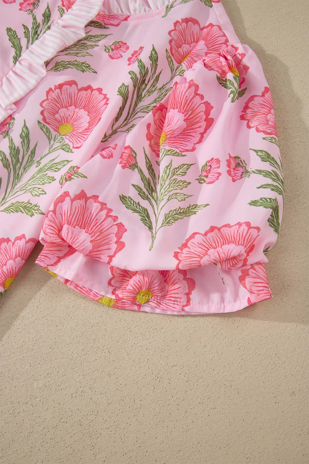 Sweet Blooms Puff Sleeve Shirt - Pink