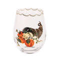 Cornucopia Painted Wine Glass