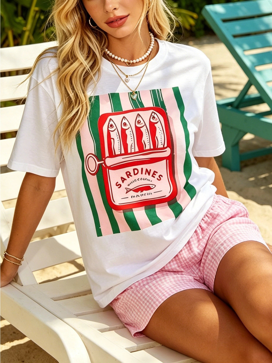 Sardines in Oil Striped Cotton Tee