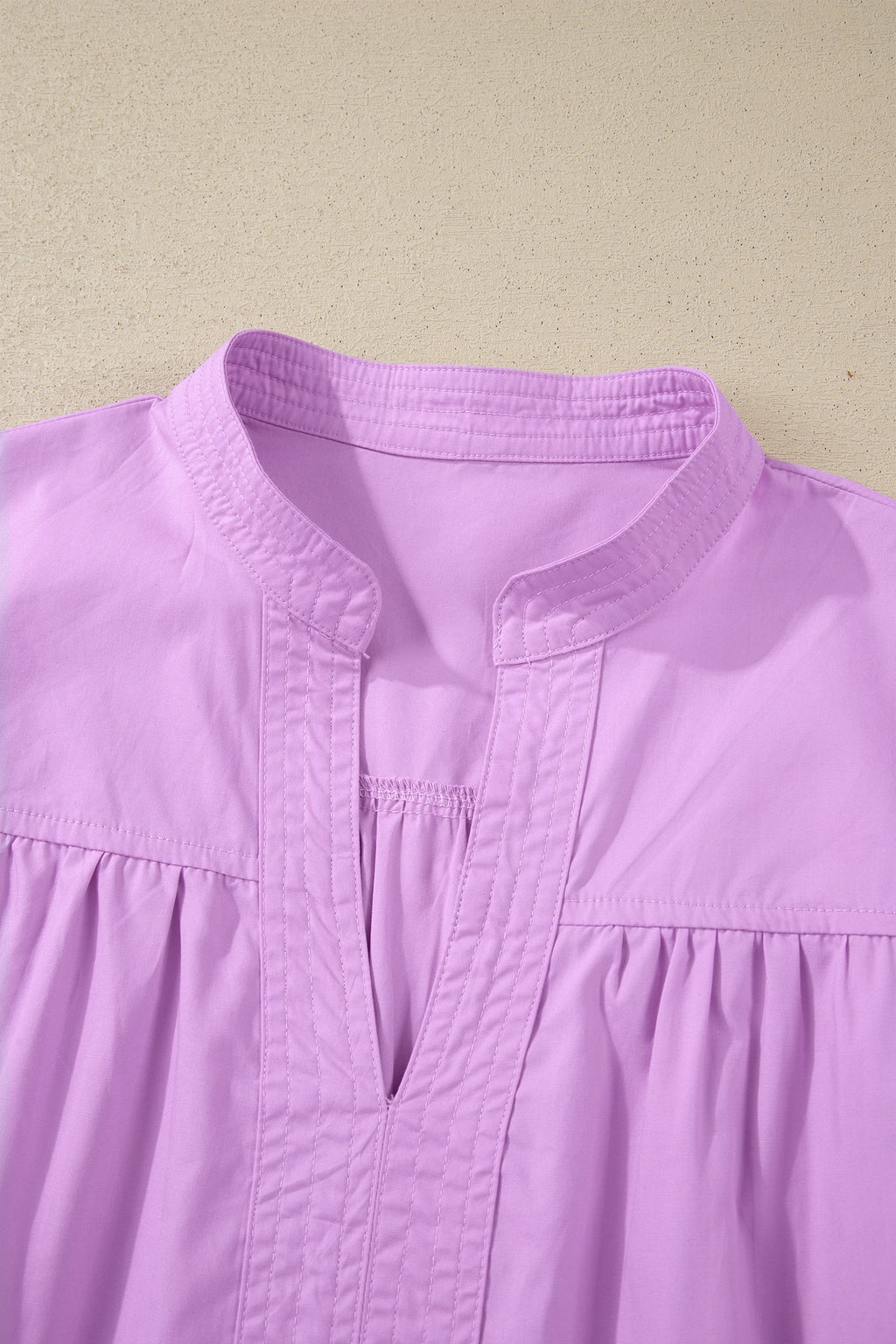 Phalaenopsis V Neck Puffy Half Sleeve Blouse