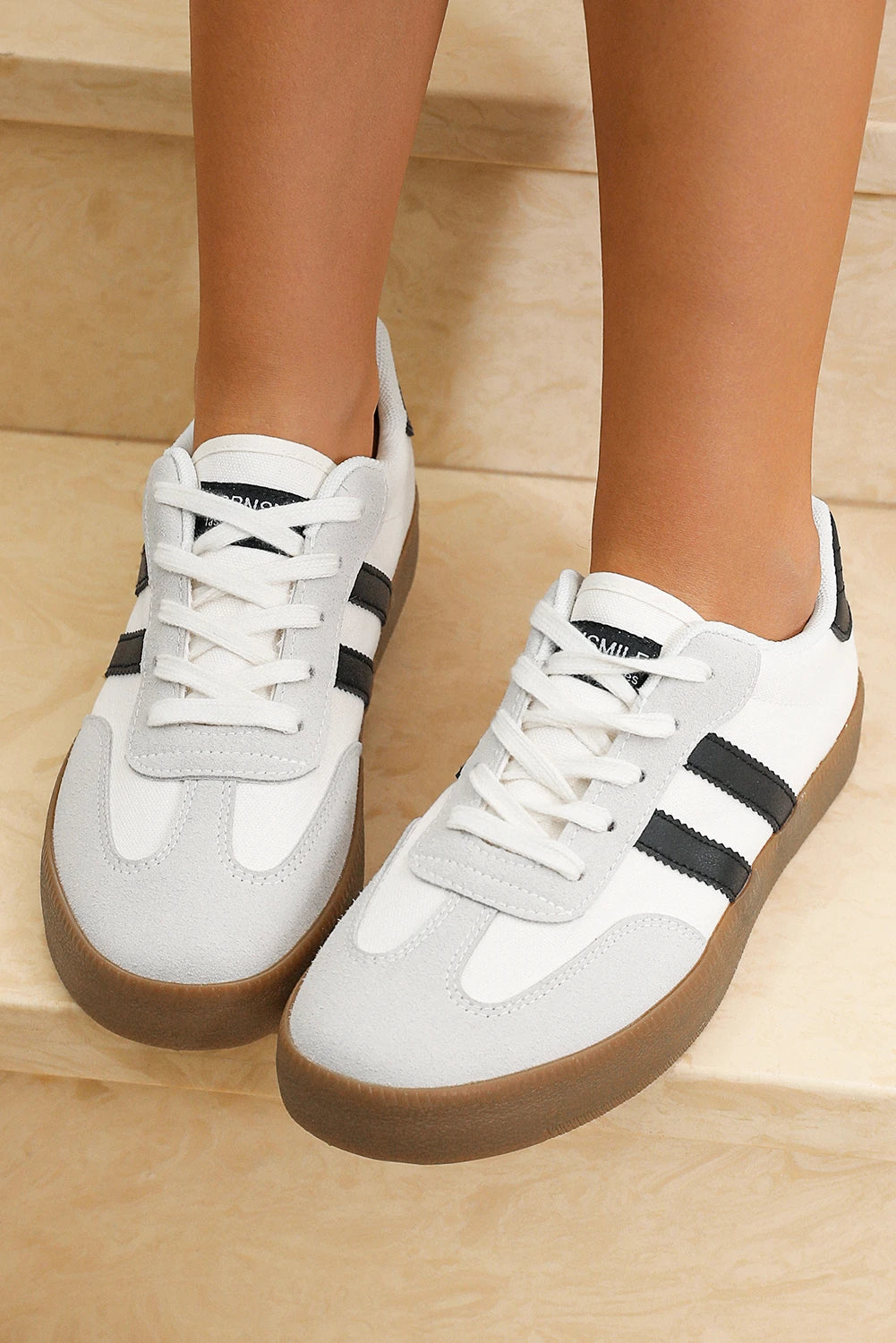 Lace Up Sneakers - White
