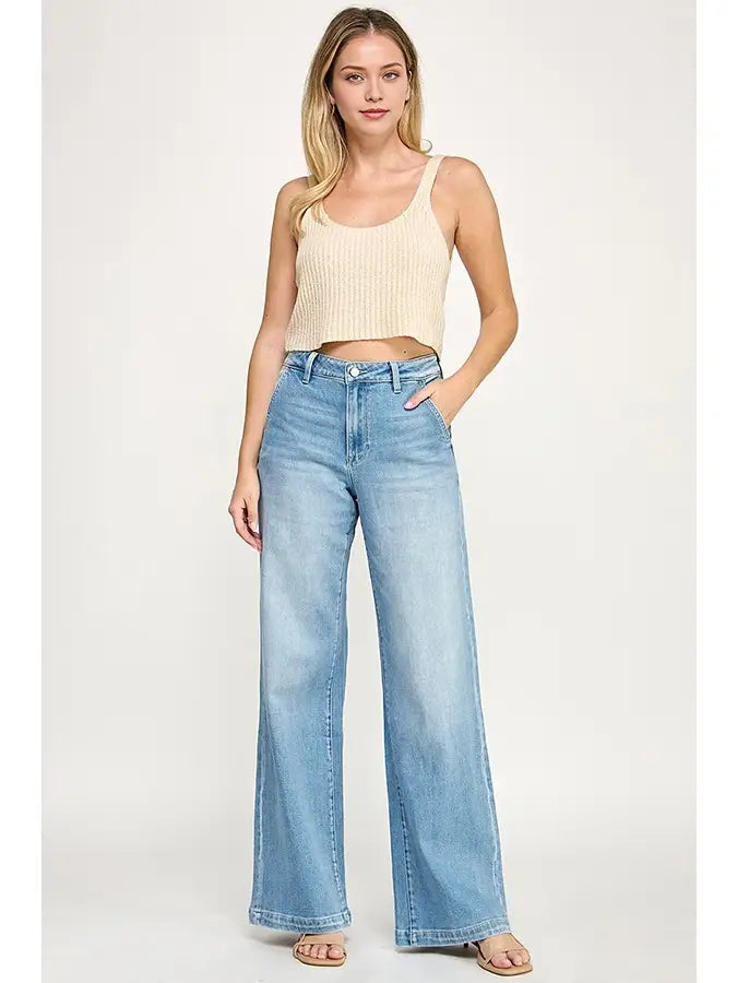 Petra High Rise Comfort Palazzo Jeans