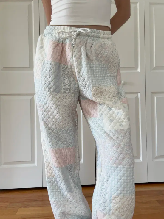 Shades of Blue Quilted Joggers