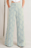 A Woven Bonded Lace Pant