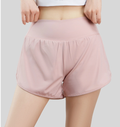 High-waisted Running Yoga Sports Shorts W Zip-Pocket