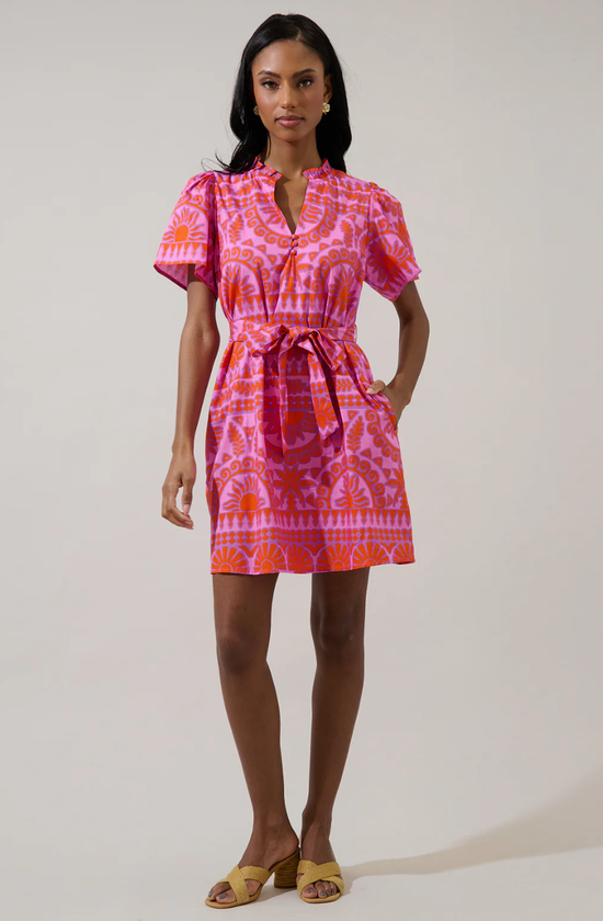 Taire Tropical Ema Shift Mini Dress