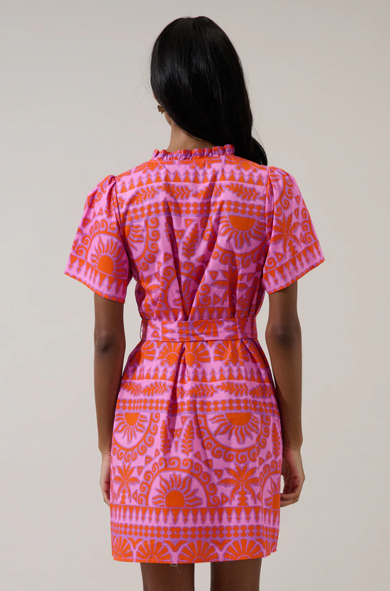 Taire Tropical Ema Shift Mini Dress