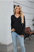 Soft V-Neck Long Sleeve - Black