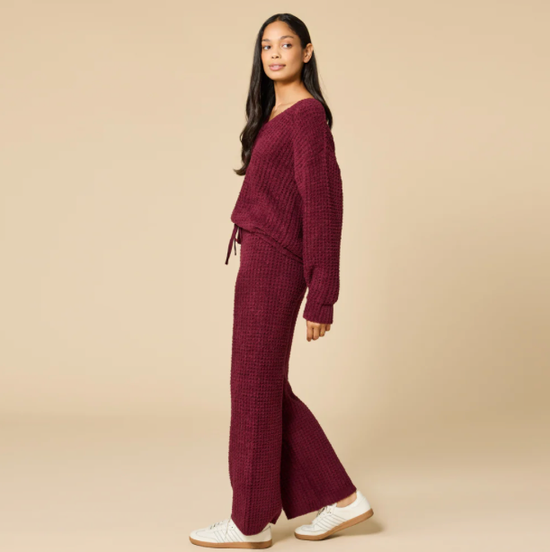 Dream Jersey Lounge Set - Cherry Cola Stripe