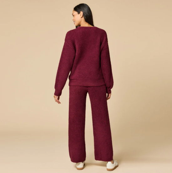 Dream Jersey Lounge Set - Cherry Cola Stripe