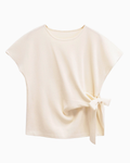 Drop Shoulder Soft Knit Top- Beige