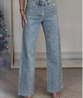 Rhinestone Straight Leg Jean