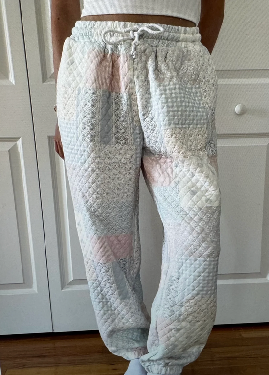 Shades of Blue Quilted Joggers
