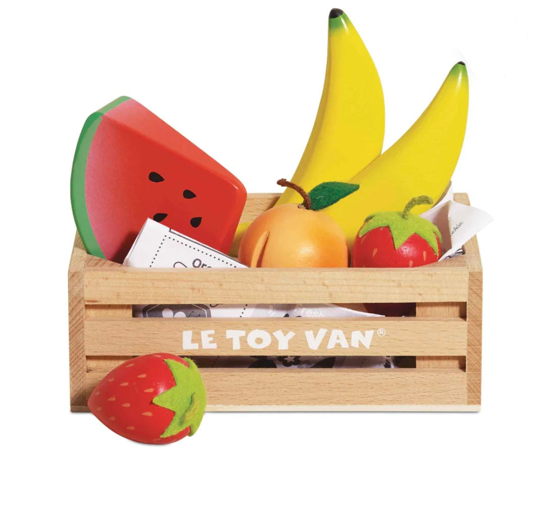 Smoothie Fruit Wooden Market Crate Toy