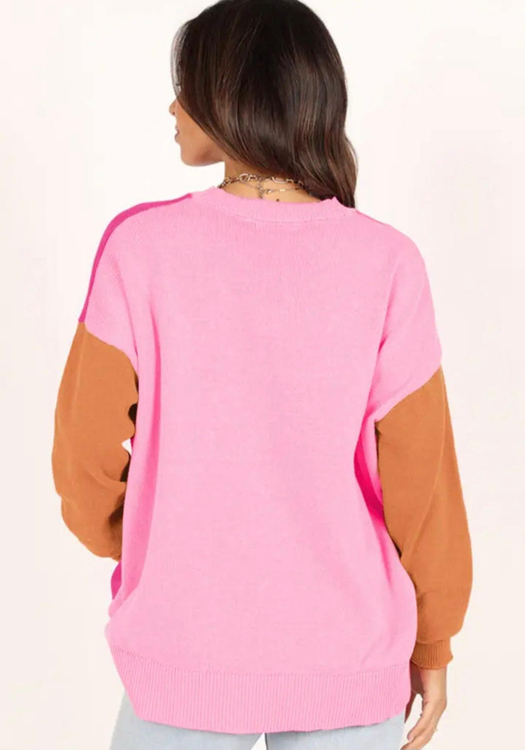 BonBon Three tone Round Neck Sweater